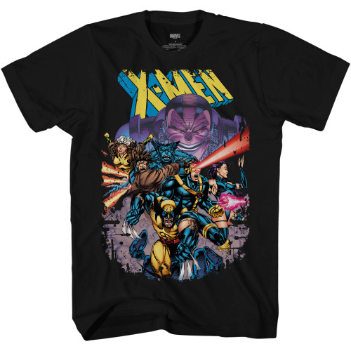 Marvel X-Men Apocalypse 90's Wolverine Mens Adult T-Shirt(XXL, Black)