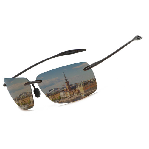 PEEPAI Polarized Sunglasses for Men and Women, Lightweight and Durable Sports Sunglasses with UV Protection for Driving Fishing Golf - Brown