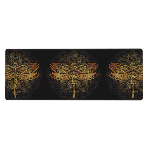Mandala Dragonfly Gaming Mouse Pad XL,Extended Stitched Edges Mousepad,Large Mouse Pads Desk Pad,Long Non Slip Rubber Base Desk Mat for Work,Office,Home,Computer,Laptop