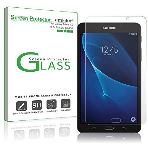 amFilm Glass Screen Protector for Galaxy Tab A 7.0, Tempered Glass, (for 2016 Tab A 7.0 only)