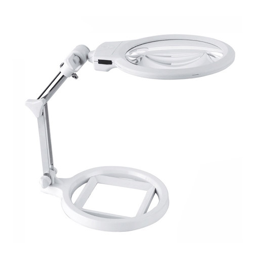 Repairing Magnifier with Lights Sewing Magnifying Glass Reading Magnifier Standing Magnifying Glass Close Work Magnifying Glass Desktop Magnifying Glass Adjustable Hands Free Magnifier 2.5X 5X