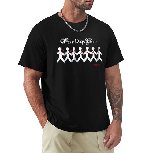 Three Rock Days Band Grace Shirt Men's Short Sleeve T-Shirts Casual Breathable Crewneck Cotton Graphic Tee Tshirts Vintage 80s 90s Streetwear Hip Hop Tops