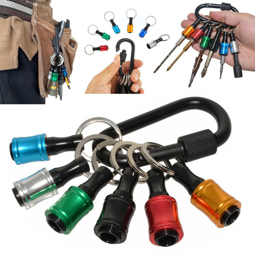 1/4 Hexagonal Screwdriver Head Bracket Hiking Buckle - 1/4 Hex Bit Holder, 1/4 Hex Quick Release Bit Holder, Screwdriver Head Bracket Hiking Buckle (1 Set)