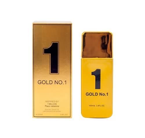 Gold No.1 Cologne for Men (Inspired by One Millions) 3.4oz/100ml, Natural Spray, Long Lasting Smell