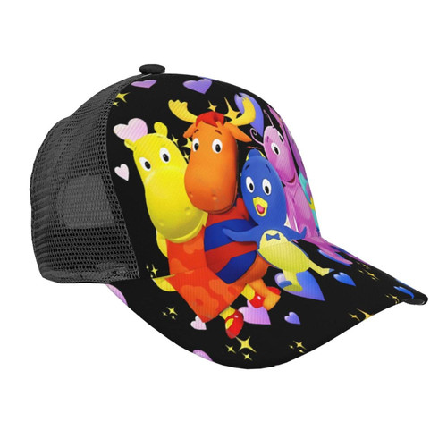 Pobecan The Anime Backyardigans Cap Mesh Baseball Hat Snap Back Hat Full Printing Sports Cap for Men and Women Pobecan The Anime Backyardigans Cap Mesh Baseball Hat Snap Back Hat Full Printing Sports Cap for Men and Women
