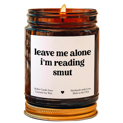Smut Reader Candle, Smut Books Lover Gift, Smut Book, Spicy Books Reader, Smut Lover, Dark Romance Reader, Ecofriendly Candle 4oz 9oz Amber Candle 9 Scents Options