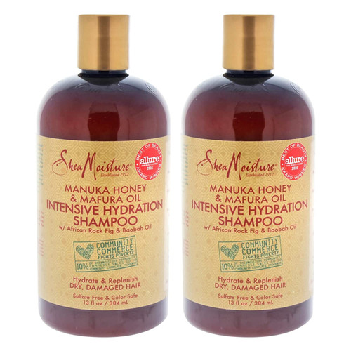Shea Moisture Manuka Honey & Mafura Oil Intensive Hydration Shampoo 13 Fl Oz (Pack of 2) Shea Moisture Manuka Honey & Mafura Oil Intensive Hydration Shampoo 13 Fl Oz (Pack of 2)