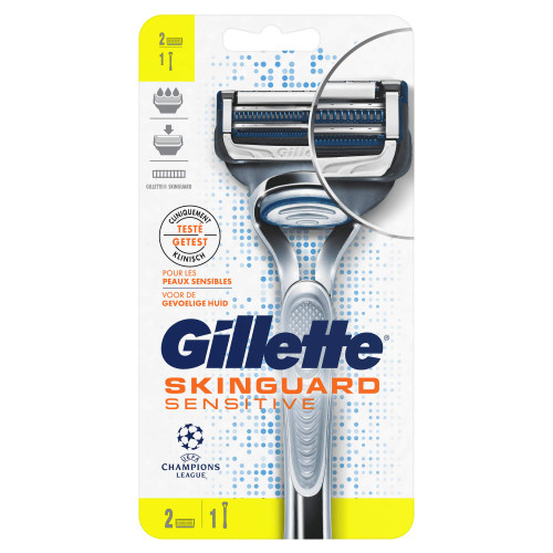 Gillette SkinGuard Sensitive Razor + 1 Razor Blade for Men, for Sensitive Skin and Prevents Skin Irritation