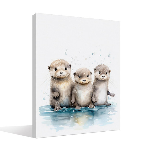 BIWSHA Sea Otter Watercolor Wall Art Prints,Sea Otter Picture Paintings Animal Canvas Wall Art Prints for Kids Room Nursery Bedroom Bathroom Home Walls,11x14 Inch BIWSHA Sea Otter Watercolor Wall Art Prints,Sea Otter Picture Paintings Animal Canvas Wall Art Prints for Kids Room Nursery Bedroom Bathroom Home Walls,11x14 Inch