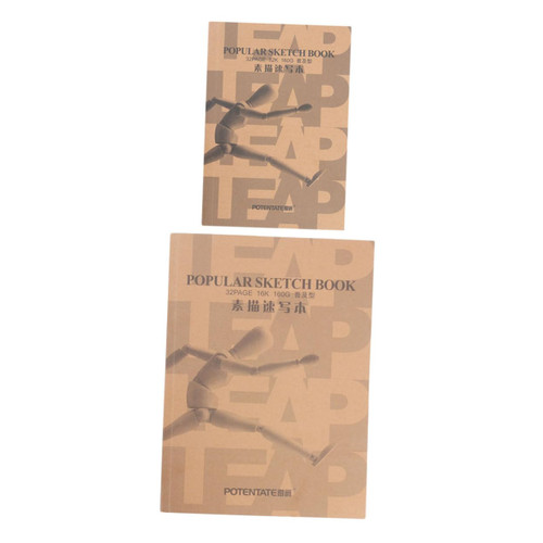 Ciieeo 2pcs Sketchbook Blank Journal Sketch Pads Painting Book Blank Sketchbook Blank Drawing Pad Writing Journal Notebook Students Sketch Book Hand Drawing Book Paper Sketch Book Canvas