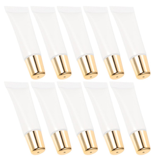 VINTORKY 50pcs mini lip balm tubes container cosmetic lip gloss tube lip glazes container sample tube squeeze tube travel lip balm glossy lip gloss empty lip gloss bottles