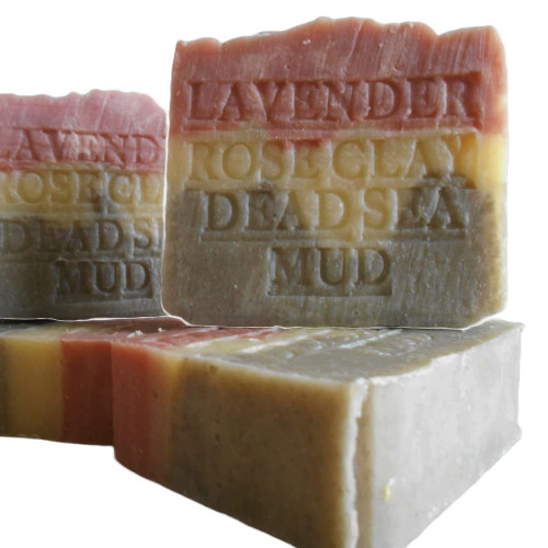 Natural Handcrafted Soap Company French Lavender Aged Artisan Soap with Rose Clay and Dead Sea Mud