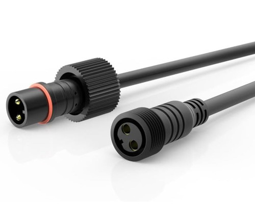 WYWNA Extension Cord 16ft -for Solar Outdoor Lights,18AGW 2 Pin IP67 Waterproof Extension Cable with Male and Female Connectors, Black Outdoor Extension Cords for Solar Street Flood