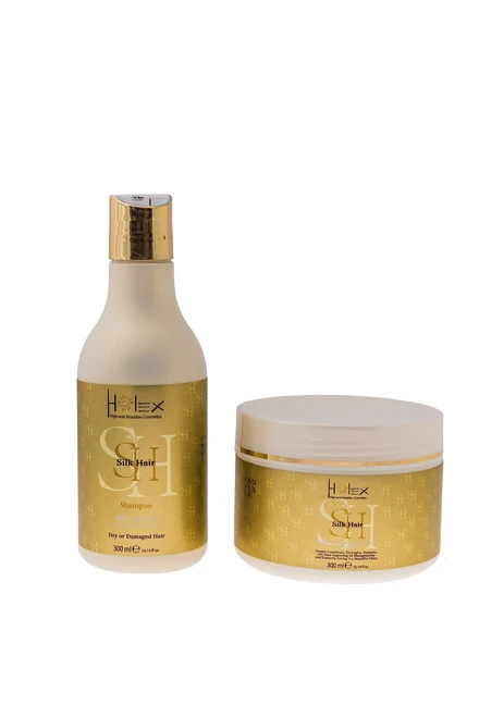 Holex Cosmetics Silky Hair Home Care - Shampoo and Hair Mask enriched with a blend of natural oils (argan oil, coconut oil) and essential vitamins. (Shampoo & Hair Mask)