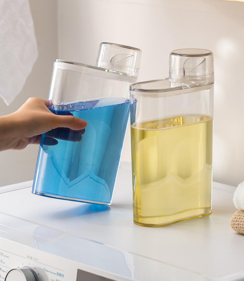 ZNZNANG 2PCS Laundry Detergent Dispenser,1200ml Softener Laundry Detergent Bottle,Beads Container for Fabric Softener