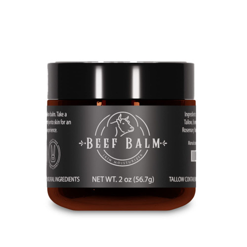 Beef Tallow Balm - Beef Tallow For Skin Care, Tallow Moisturizer, Face Cream, Lotion & Cream (Essential Oils, Grass-Fed Tallow)