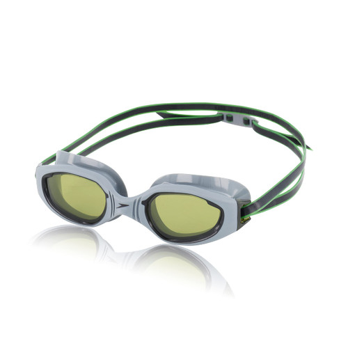 Speedo Unisex-Adult Swim Goggles Hydro Comfort, Monument/Emerald
