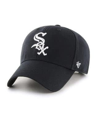 '47 MLB Team Color Legend MVP Adjustable Hat, Adult One Size Fits All (Chicago White Sox Black)