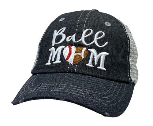 Cocomo Soul Womens Ball Mom Hat | Baseball Football Mom Hat | Baseball Mom Hat Football Mom Hat | Half Baseball Half Football Hat 606 Dark Grey Cocomo Soul Womens Ball Mom Hat | Baseball Football Mom Hat | Baseball Mom Hat Football Mom Hat | Half Baseball Half Football Hat 606 Dark Grey
