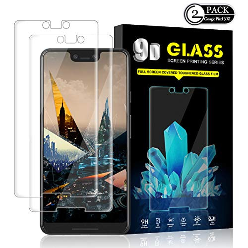 Google Pixel 3 XL Screen Protector by YEYEBF, [2 Pack] Tempered Glass Screen Protector [HD-Clear][Bubble-Free][Anti-Glare][3D Touch][Anti-Scratch] Screen Protector Glass for Google Pixel 3 XL