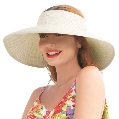 Sun Hats for Women Wide Brim Beach Hat Roll Up Sun Visors Hat for Women Sun Hats with Uv Protection Wide Brim Straw Visor Hat for Women, Ivory Beige Sun Hats for Women Wide Brim Beach Hat Roll Up Sun Visors Hat for Women Sun Hats with Uv Protection Wide Brim Straw Visor Hat for Women, Ivory Beige