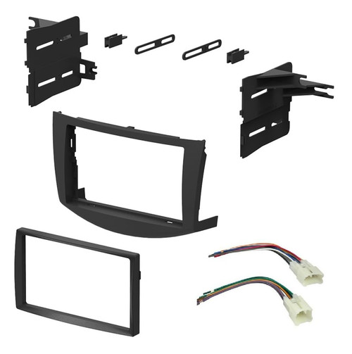Double DIN Car Stereo Radio Installation Dash Kit for 2006 2007 2008 2009 2010 2011 Toyota Rav 4 (Dash Kit + Wiring Harness)