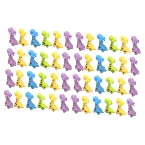 Abaodam 48 Pcs Animal Eraser Cartoon erasers Painting erasers Giraffe Stationery Decorative erasers take Apart erasers Colorful erasers Mini Pencil erasers 3D Plastic Decorate Alpaca