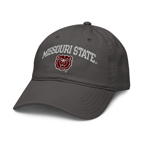Elite Authentics Missouri State Bears Arched Officially Licensed Adjustable Baseball Hat, Asphalt Grey, One Size
