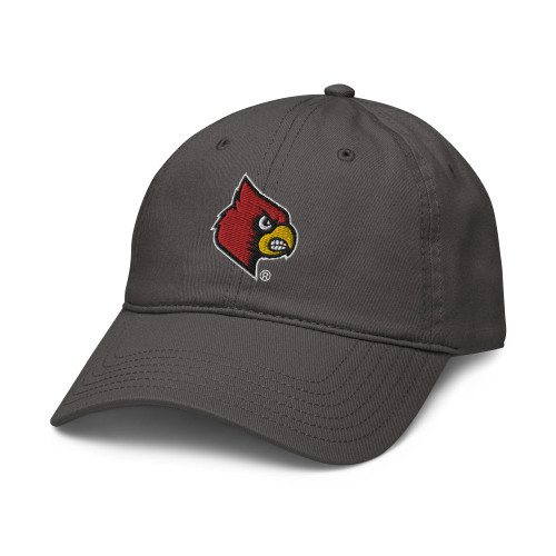 Elite Authentics Louisville Cardinals Icon Officially Licensed Adjustable Baseball Hat, Asphalt Grey, One Size