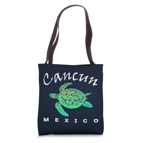 CANCUN MEXICO Beach Vacation Trip Sea Turtle Lover Vintage Tote Bag CANCUN MEXICO Beach Vacation Trip Sea Turtle Lover Vintage Tote Bag