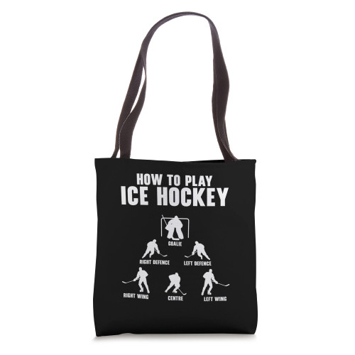 How to Play Ice Hockey Ice Hockey Training Player Coach Tote Bag How to Play Ice Hockey Ice Hockey Training Player Coach Tote Bag