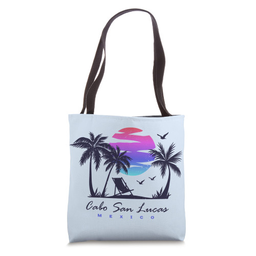 CABO SAN LUCAS Mexico Beach Vacation Retro Vintage Sunset Tote Bag