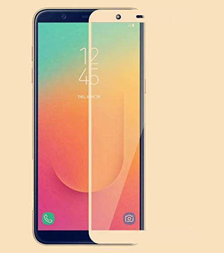 Jaorty for Samsung Galaxy J8 2018 Full Cover Screen Protector,Full Coverage Tempered Glass 3D Round Edge 9H Hardness Anti-Scratch HD Clear Easy Installation for Samsung Galaxy J8 2018(1 Pack,Gold)