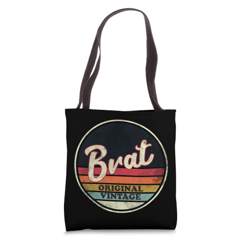 Brat Original Vintage Style Sun Funny Tote Bag