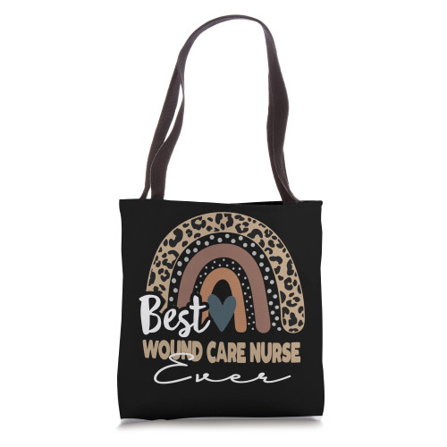 Wound Care Nurse Leopard Rainbow Wound Care Nursing Tote Bag