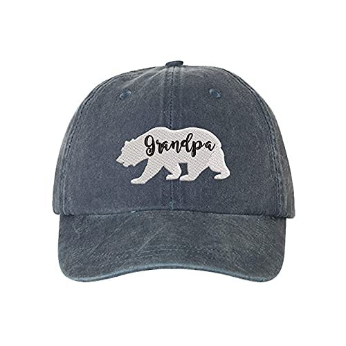 DSY Lifestyle Grandpa Bear Washed Embroidered Baseball Hat (Navy) DSY Lifestyle Grandpa Bear Washed Embroidered Baseball Hat (Navy)