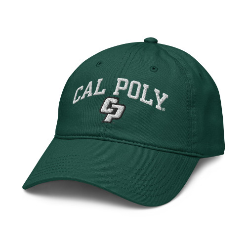 Elite Authentics Cal Poly Mustangs Arch Over Officially Licensed Adjustable Baseball Hat, Dark Green, One Size