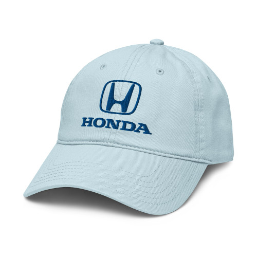 Honda H Logo Adjustable Baseball Hat, Baby Blue, One Size