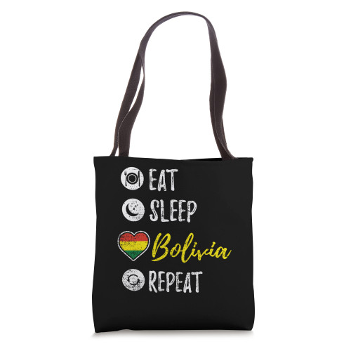 Eat Sleep Bolivia Repeat Vintage Tote Bag
