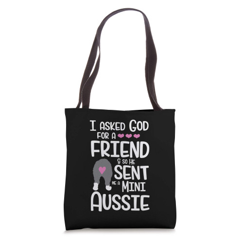 Miniature Australian Shepherd Lover Toy Dog Mini Aussie Mom Tote Bag