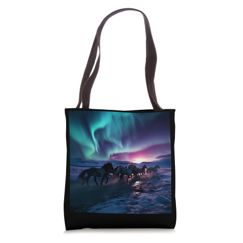 Iceland Northern Lights Aurora Borealis Photo Vacation Merch Tote Bag Iceland Northern Lights Aurora Borealis Photo Vacation Merch Tote Bag