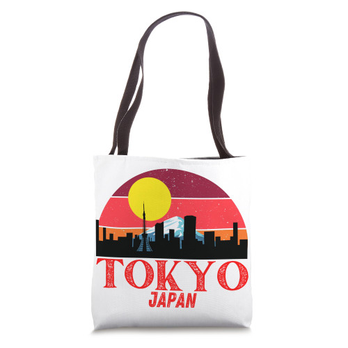 Tokyo Japan is Sunset Skyline Silhouette Souvenir Tote Bag