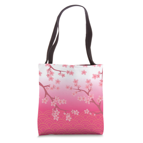 Sakura Tree Japanese Pink Flower Floral Cherry Blossom Tote Bag