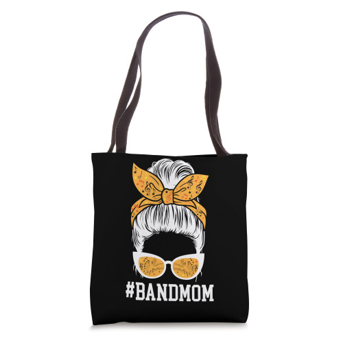 Marching Band Mom Messy Bun Marching Band Mama Tote Bag