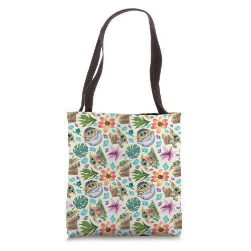 Star Wars The Mandalorian Grogu Tropical Print Tote Bag