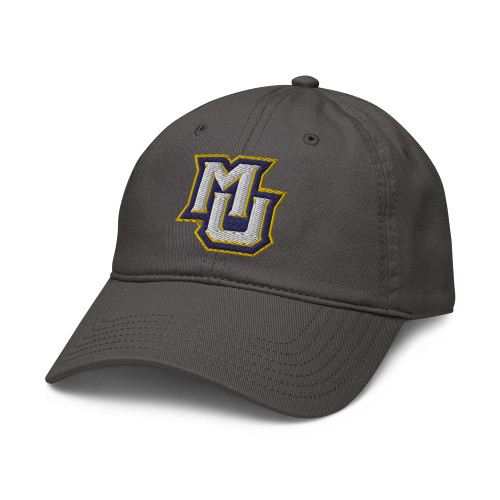 Elite Authentics Marquette Golden Eagles Icon Officially Licensed Adjustable Baseball Hat, Asphalt Grey, One Size