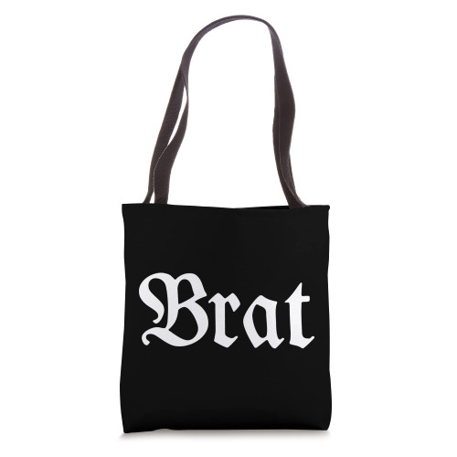 Brat, Old English Style Type Tote Bag