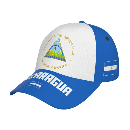 DABOYOZHZH Nicaragua Flag Nicaraguans Baseball Cap 3D Full Print Adult Unisex Adjustable Hat Soccer Patriotic Caps