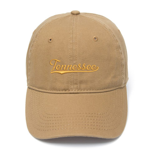 WINGZOO Baseball Caps Tennessee - TN Embroidered Cap Unisex Washed Cotton Adjustable Embroidery Cap Beige