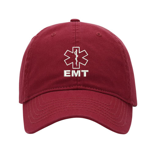 WINGZOO Baseball Caps EMT-911 Embroidered Dad Hat Unisex Washed Cotton Adjustable Embroidery Cap